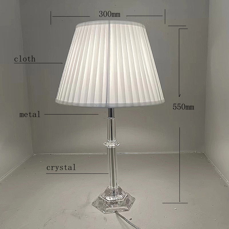 Crystal Glass Table Lamp: Elevate Bedroom Elegance