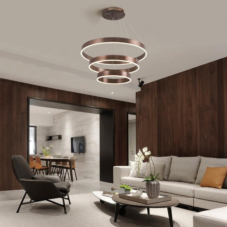 Elevate Spaces with Home Time Lamps' Modern Circular LED Chandelier