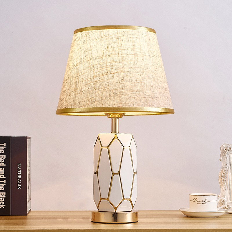 Black & White Ceramic Table Lamps with Metal Base - 300×470mm
