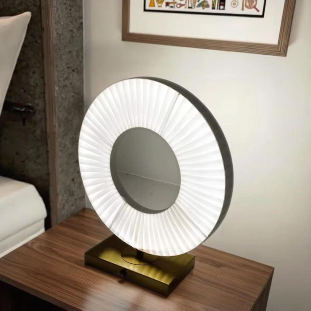 Elevate Your Space with Stylish Circular Fabric - Shade Table Lamps: A Perfect Blend of Elegance and Functionality