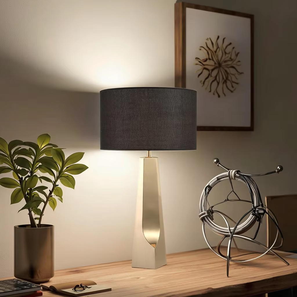 Elevate Interiors with Champagne Gold Electroplated Table Lamp: A Blend of Luxury & Function