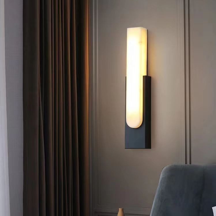 Resin Shade Wall Lamp with Metal Base