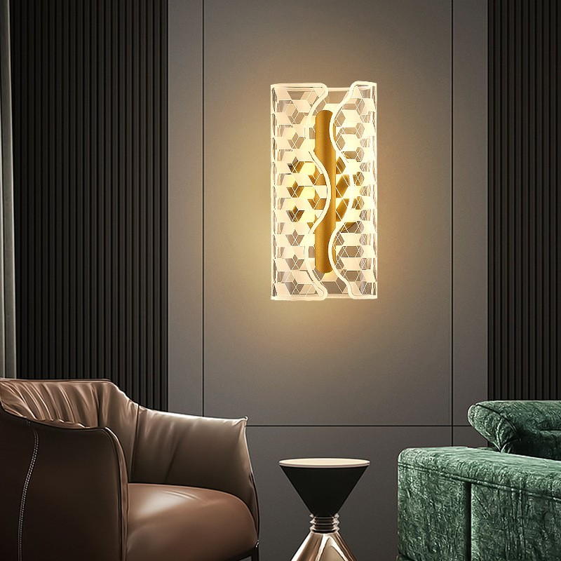 Modern Creative Acrylic & Wrought Iron Wall Lamp, Elevate Space Ambiance