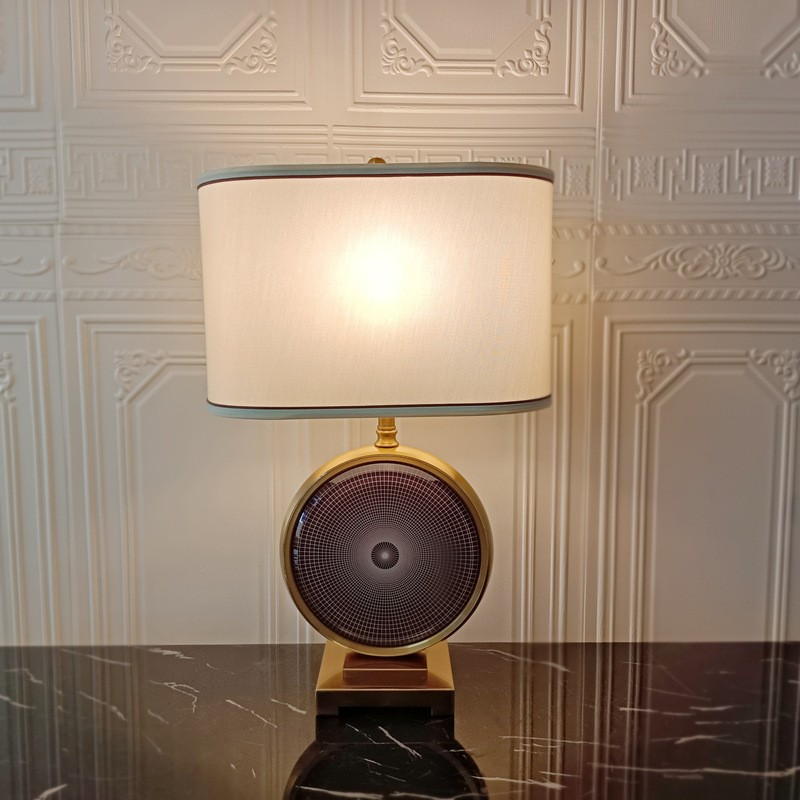 Elegant Iron - Fabric Table Lamp: Timeless Charm for Home Spaces