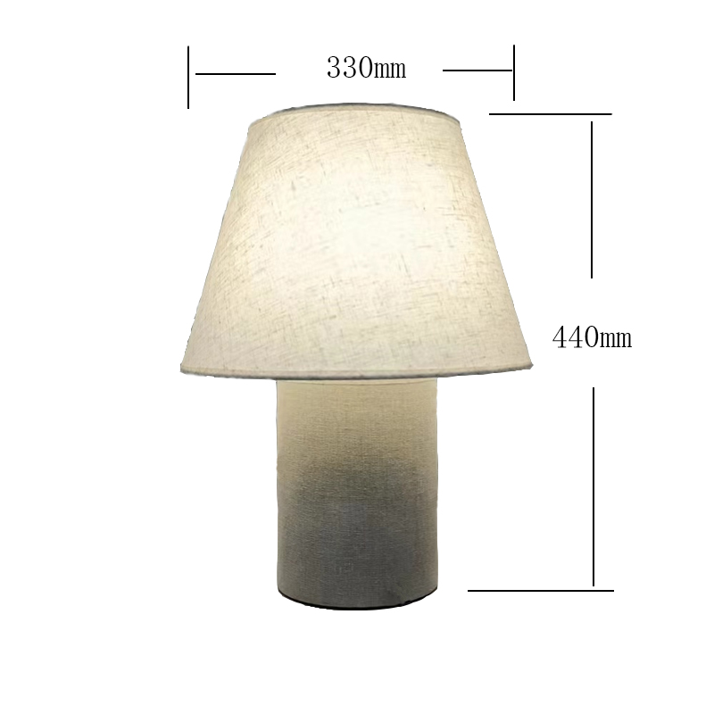Fabric Shade and Body Table Lamp with E27 Socket