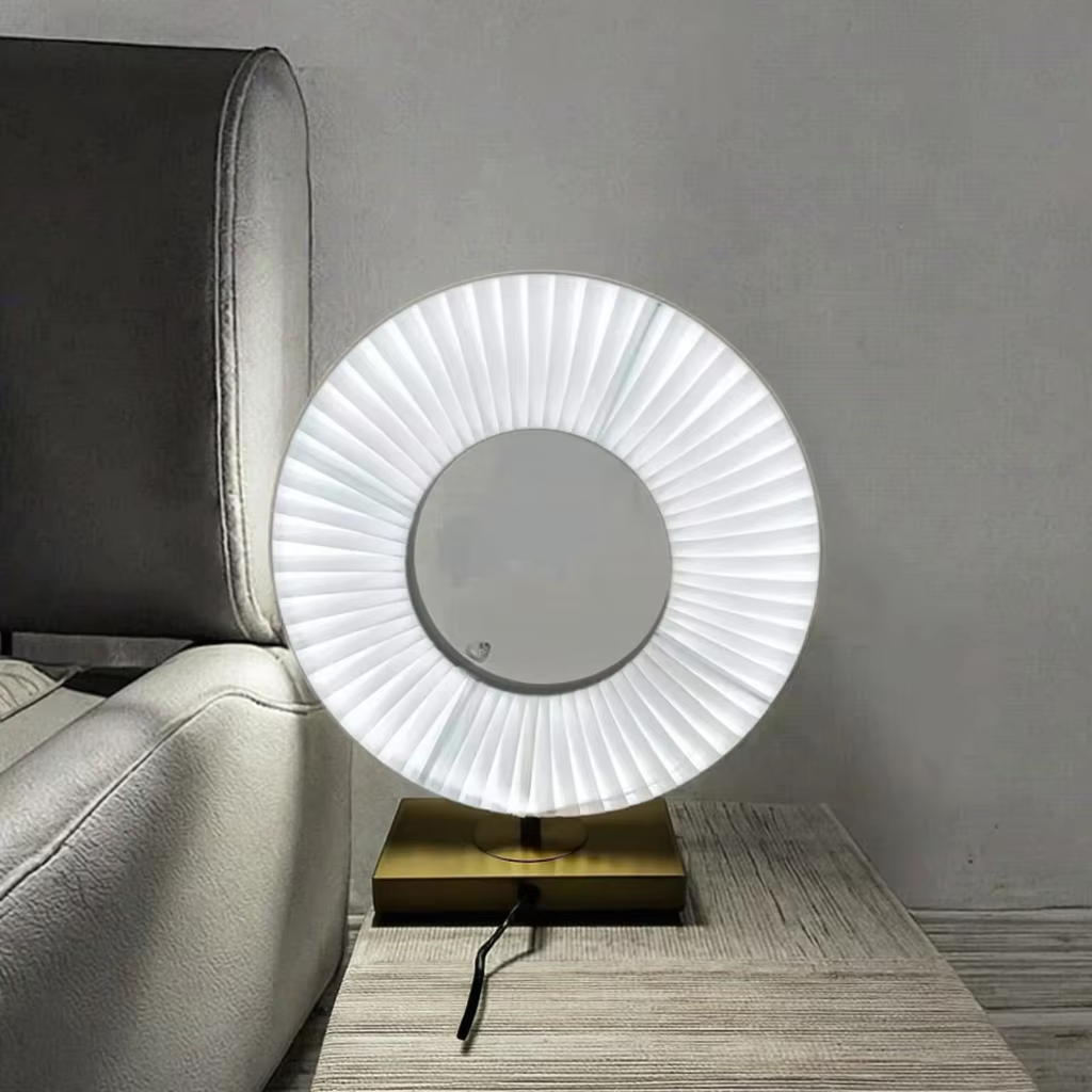 Elevate Your Space with Stylish Circular Fabric - Shade Table Lamps: A Perfect Blend of Elegance and Functionality