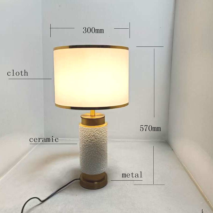 Modern Minimalist Ceramic & Metal Table Lamp