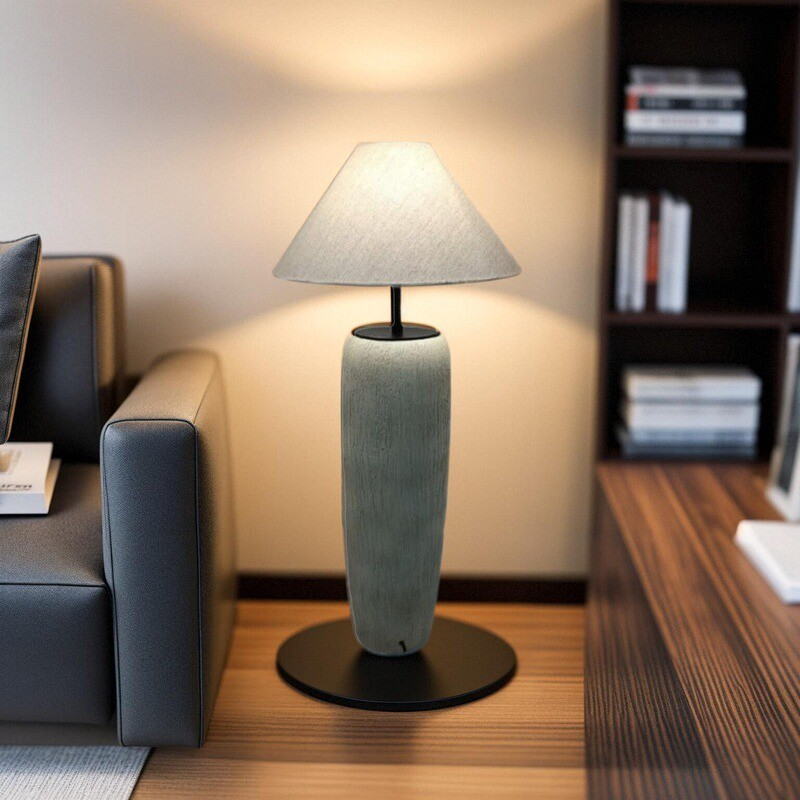 Retro Dual - Scene Floor & Table Lamp: Ceramic + Metal + Linen for Timeless Ambiance