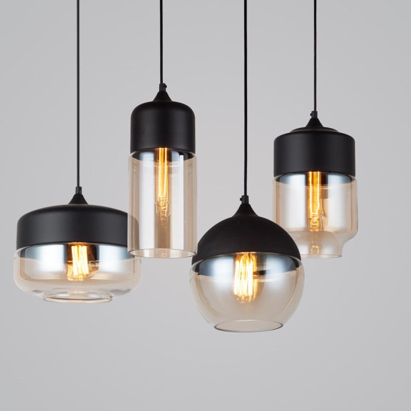 Industrial - Retro Glass Chandeliers: Blend Vintage Charm with Modern Spaces