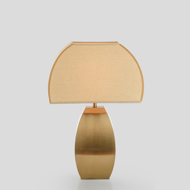 Modern Gold - Toned Table Lamp: Elevate Spaces with Sleek Elegance