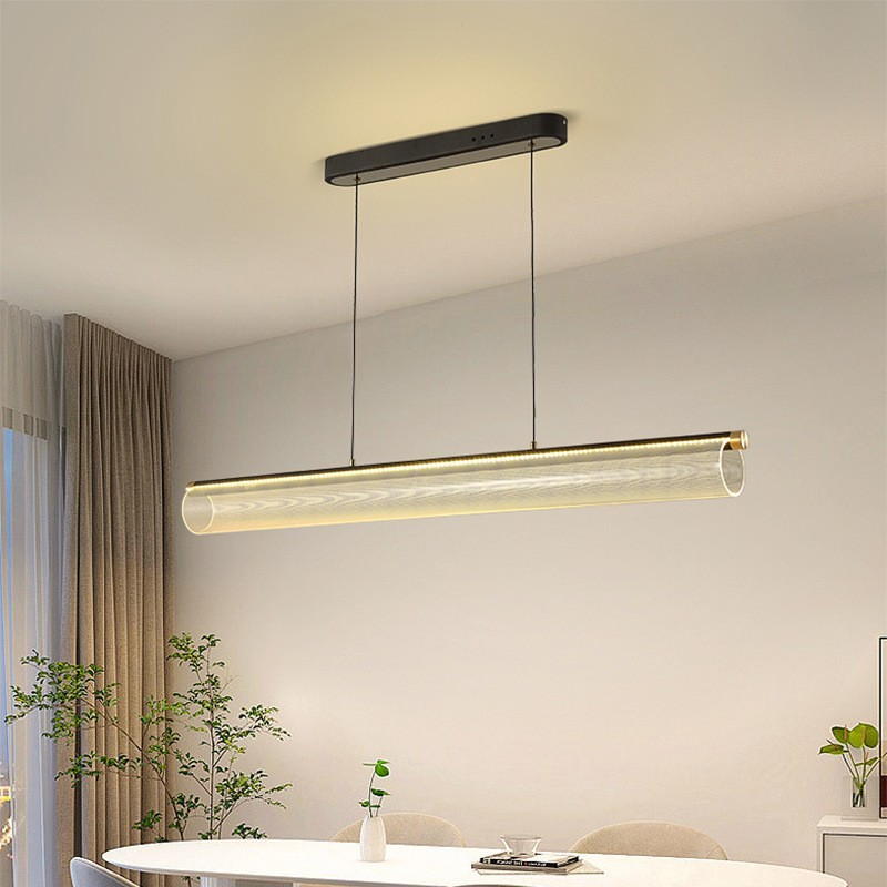 Modern Minimalist Linear Chandelier: Spatial Aesthetics of Intertwined Light and Shadow