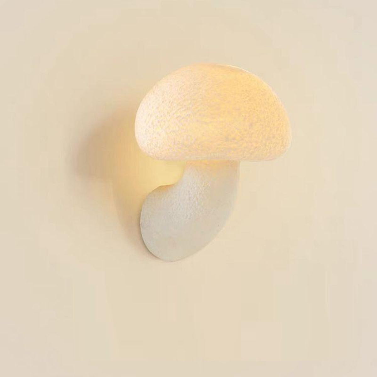 Whimsical Elegance: Pure White Mushroom Wall Lamp
