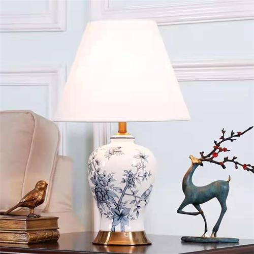 Classic Blue and White Porcelain Table Lamp