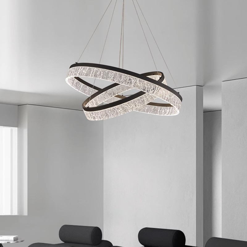 Elevate Spaces with Home Time Lamps' Multi - Tiered Circular LED Chandeliers