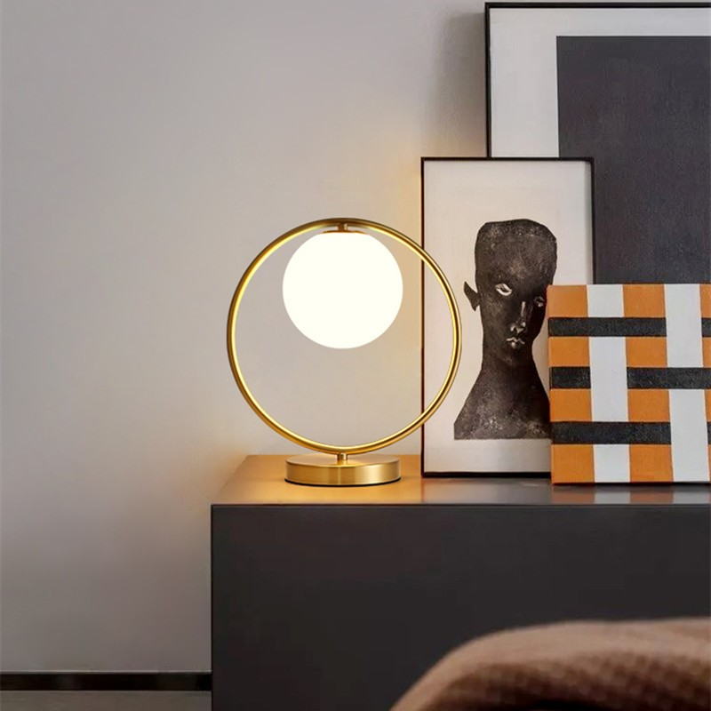 Modern Circular Iron - Glass Table Lamps: Elevate Home Ambiance with Timeless Design