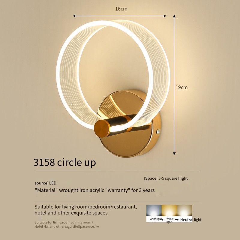Modern LED Wall Lamps with Circular and Square Designs