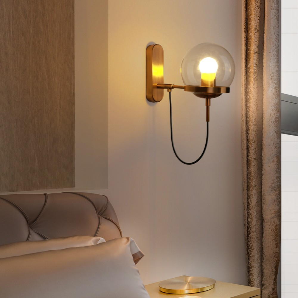 Vintage Spherical Glass Wall Lamp: Create Nordic Industrial Style Space Atmosphere