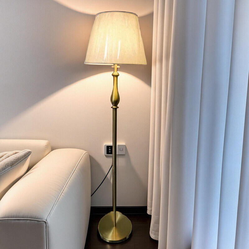 Copper - Accent Floor Lamp with 400mm Cloth Shade