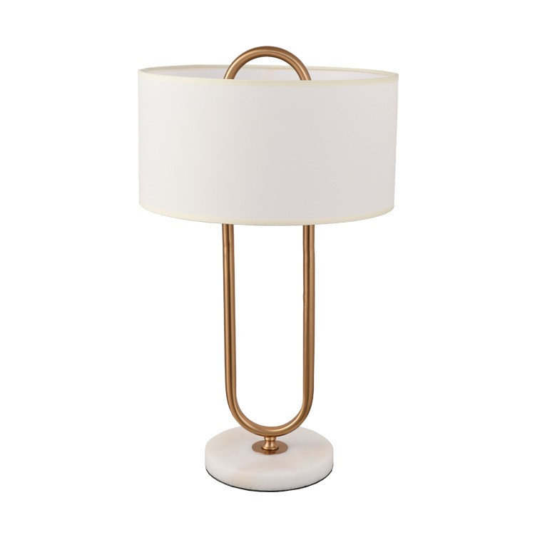 Modern Brass & Marble Table Lamp: Elevate Home Aesthetics with Timeless Design