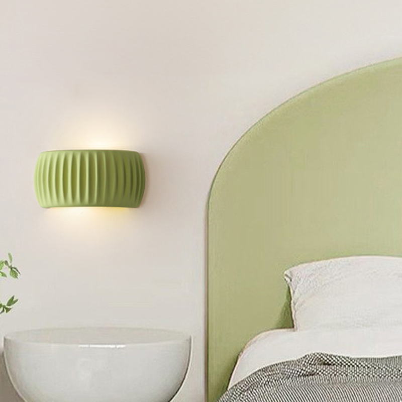 Nordic Minimalist Wall Sconce: Resin & Iron, G9 Light Source
