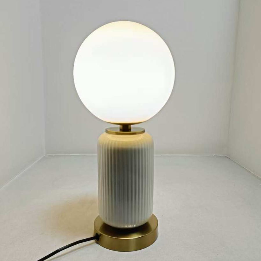 Modern Glass - Ceramic - Metal Integrated Table Lamp