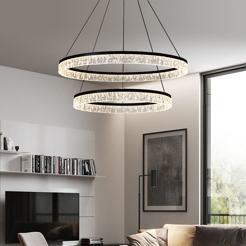 Elevate Spaces with Home Time Lamps' Multi - Tiered Circular LED Chandeliers