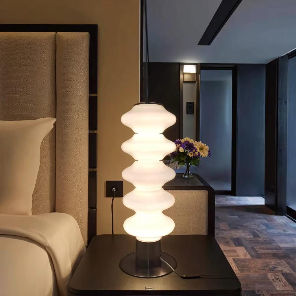 Modern Minimalist Milky White Glass and Sand-Nickel Metal Floor Lamp: An Artistic Choice with Intertwined Light and Shadow