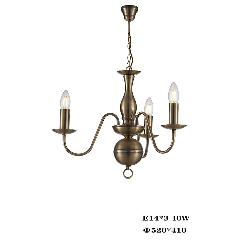 3/5/8 - light vintage iron chandelier set