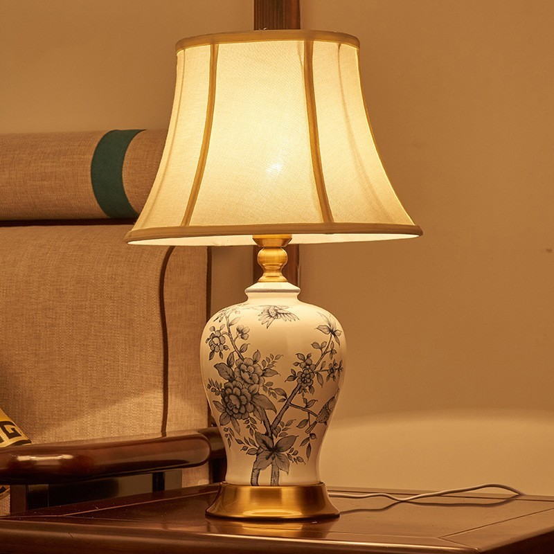 Classic Blue and White Porcelain Table Lamp