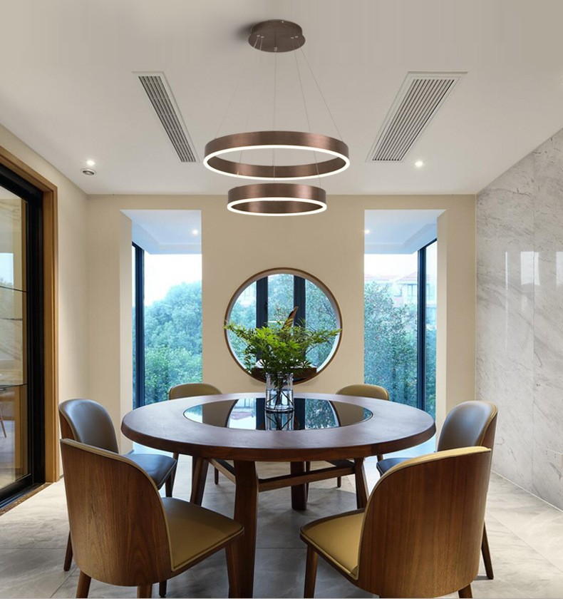 Elevate Spaces with Home Time Lamps' Modern Circular LED Chandelier