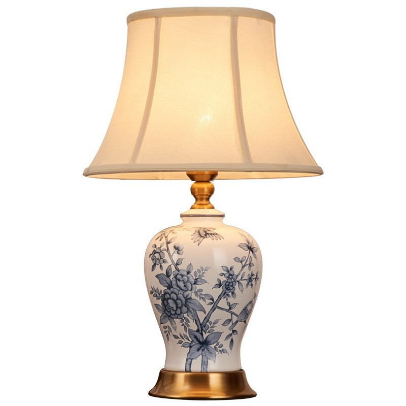 Classic Blue and White Porcelain Table Lamp