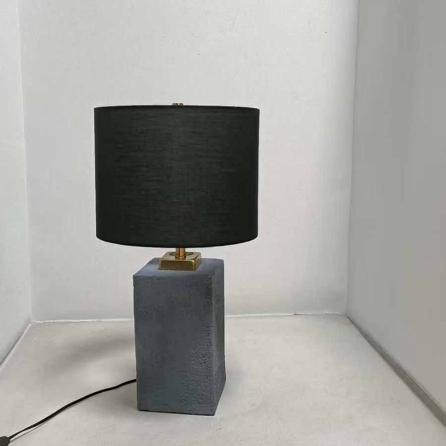 Industrial - Chic Ceramic Base Table Lamp: Blend of Textured Design & Warm Lighting