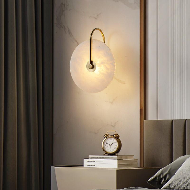 Modern Elegance: Cloud - like Stone & Metal Wall Lamp for Stylish Home Lighting