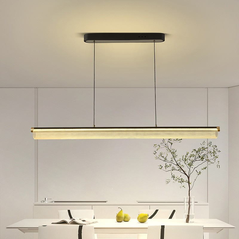 Modern Minimalist Linear Chandelier: Spatial Aesthetics of Intertwined Light and Shadow