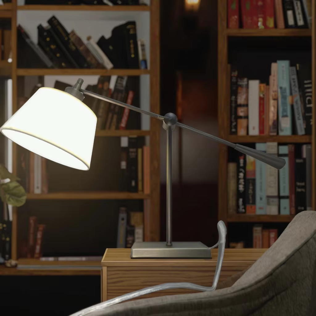 Modern Metal Swing Arm Table Lamp - Functional and Stylish Lighting Solution
