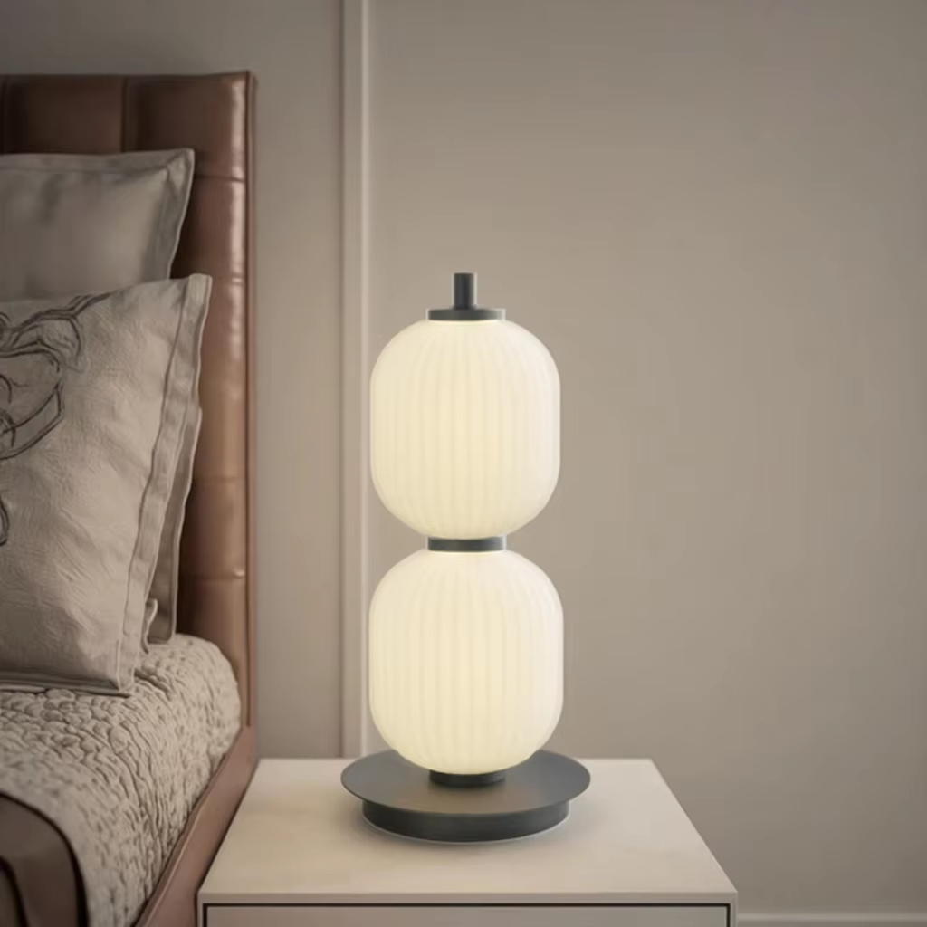 Modern Stacked Glass Table Lamp - A Fusion of Art and Functionality