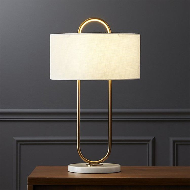 Modern Brass & Marble Table Lamp: Elevate Home Aesthetics with Timeless Design