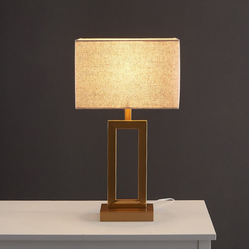 Light Up a Cozy Home Ambiance with Luxury Gold - Metal Table Lamp & White Linen Shade
