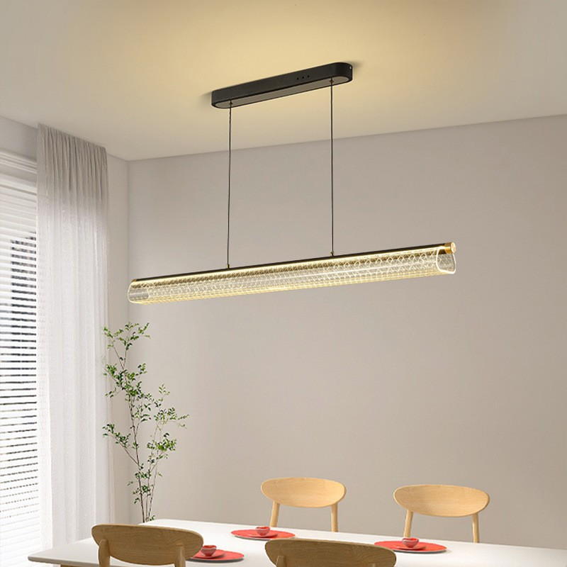 Modern Minimalist Linear Chandelier: Spatial Aesthetics of Intertwined Light and Shadow