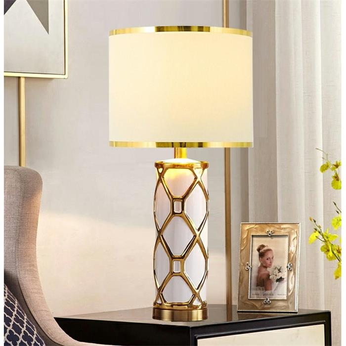 Modern Ceramic and Metal Table Lamp