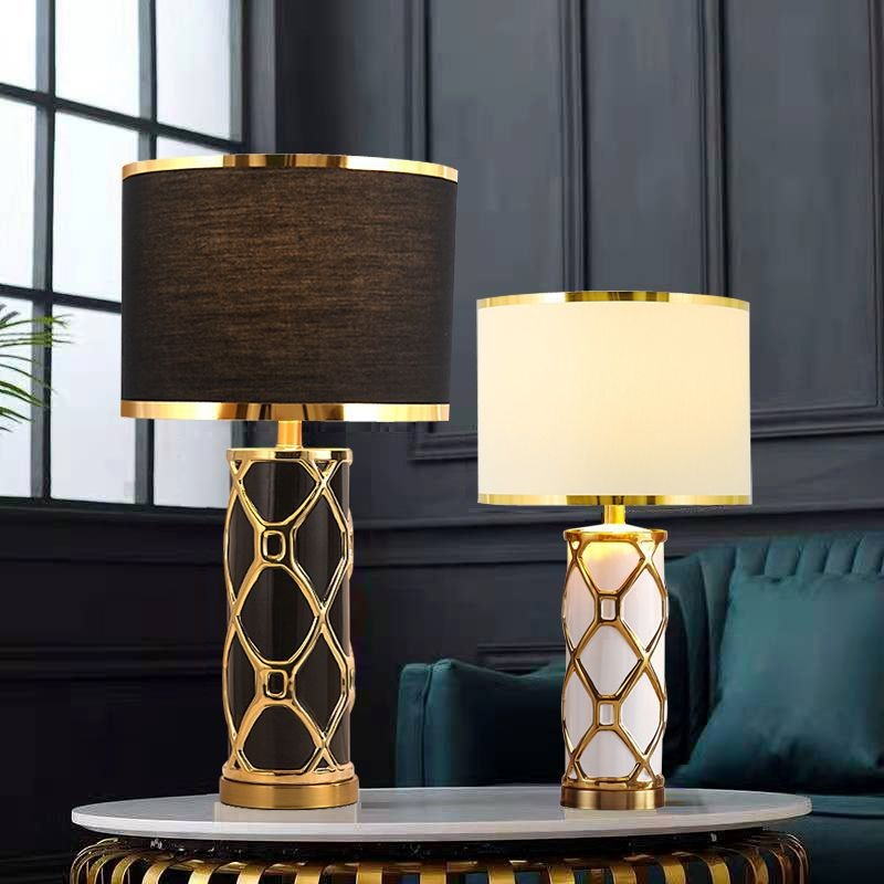 Modern Ceramic and Metal Table Lamp