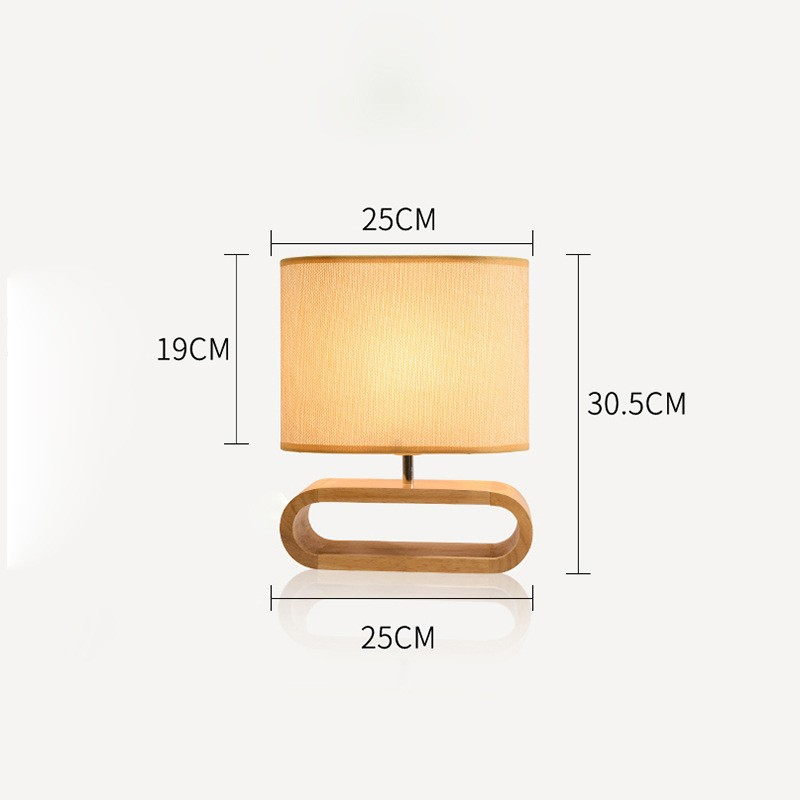 Nordic Natural Style: Wooden Table Lamps with Linen Shades