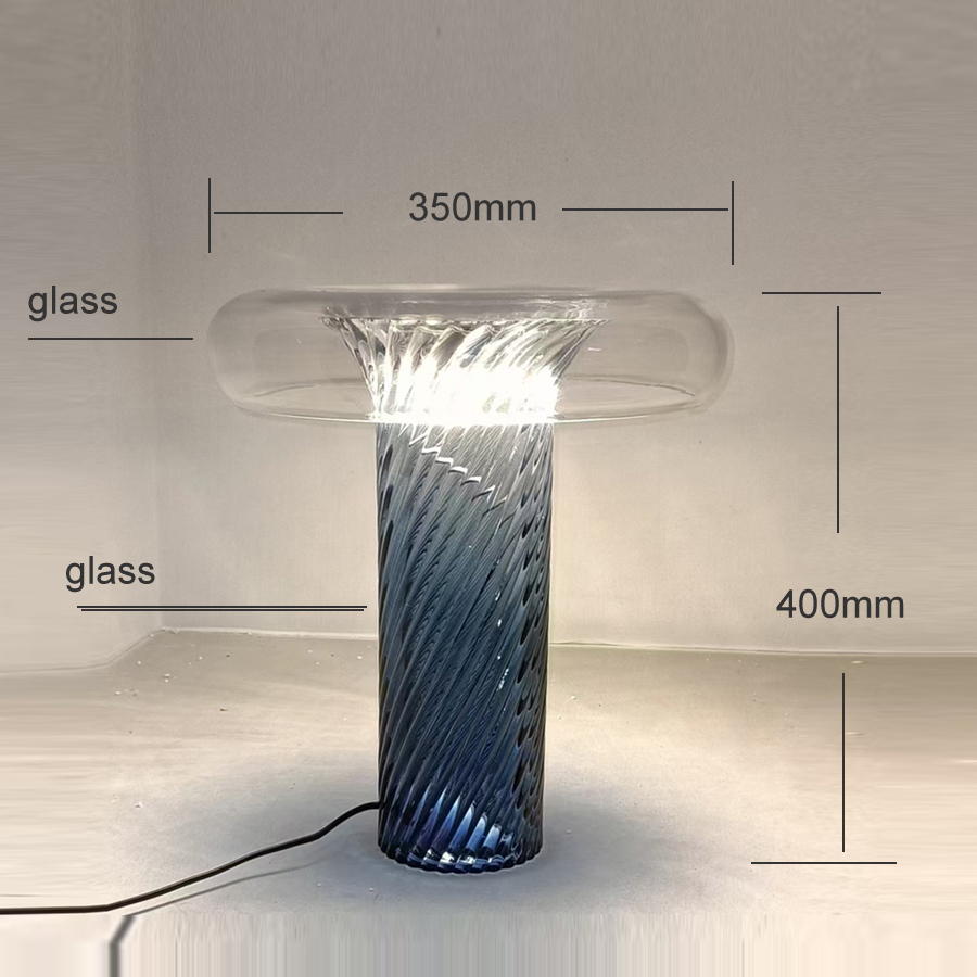 Art Glass Table Lamp: 12W LED Light Source, Creating Unique Light - Shadow in Space