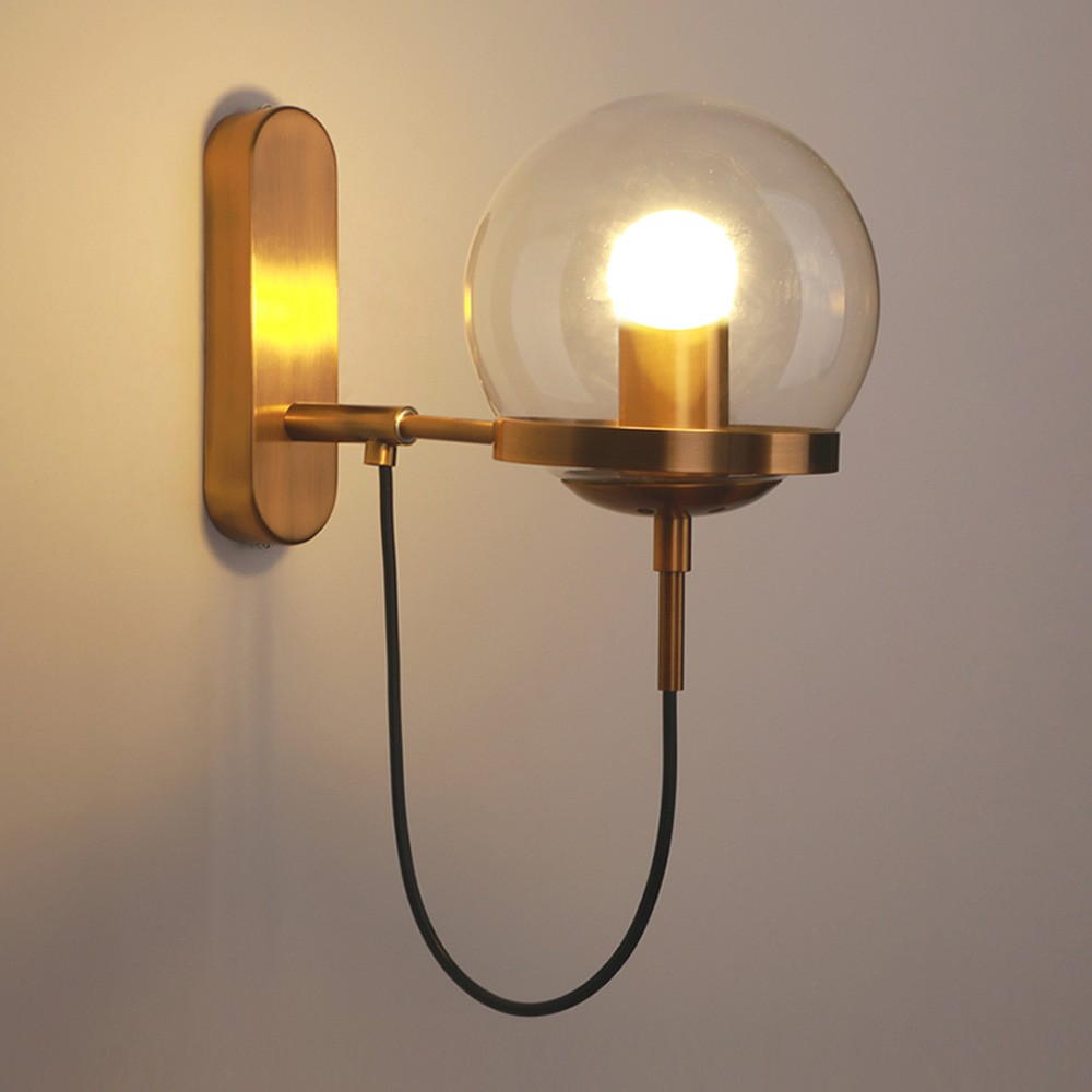 Vintage Spherical Glass Wall Lamp: Create Nordic Industrial Style Space Atmosphere