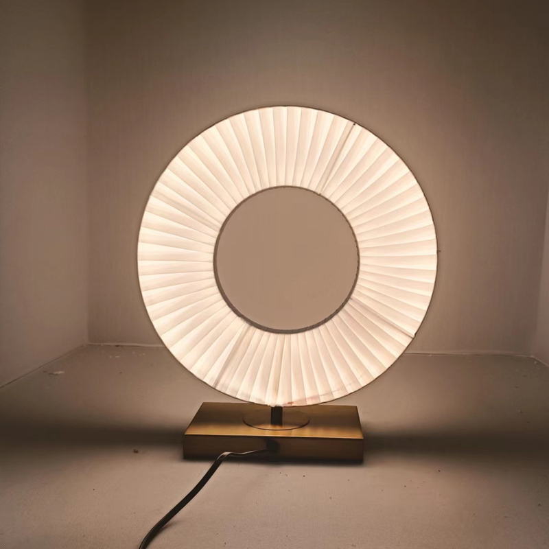 Elevate Your Space with Stylish Circular Fabric - Shade Table Lamps: A Perfect Blend of Elegance and Functionality