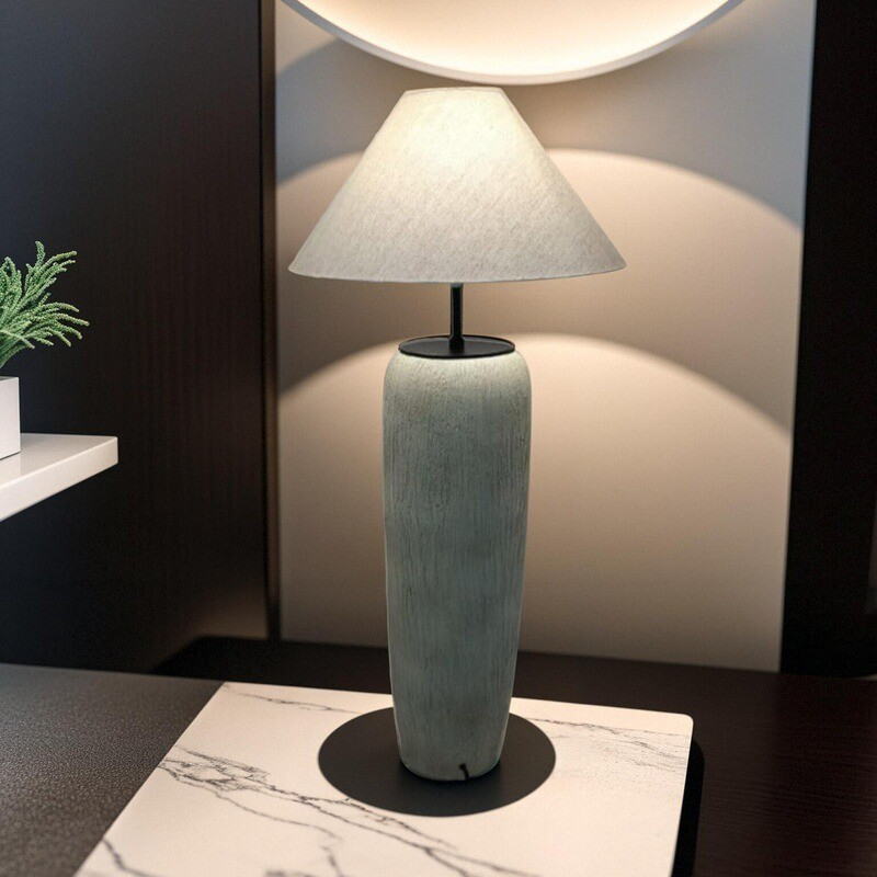 Retro Dual - Scene Floor & Table Lamp: Ceramic + Metal + Linen for Timeless Ambiance