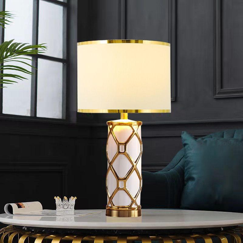 Modern Ceramic and Metal Table Lamp