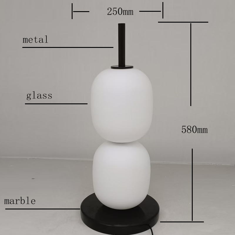 Minimalist Milk - White Glass Table Lamp: Marble Base & 20W LED for Modern Calm