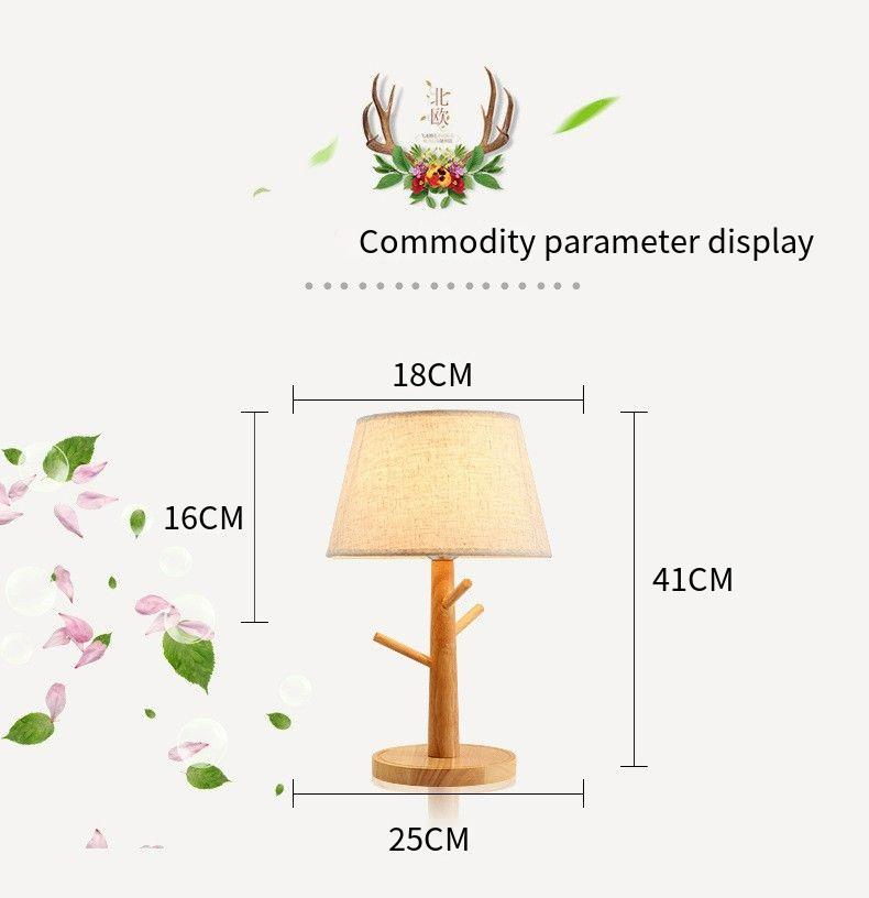 Nordic Natural Style: Wooden Table Lamps with Linen Shades