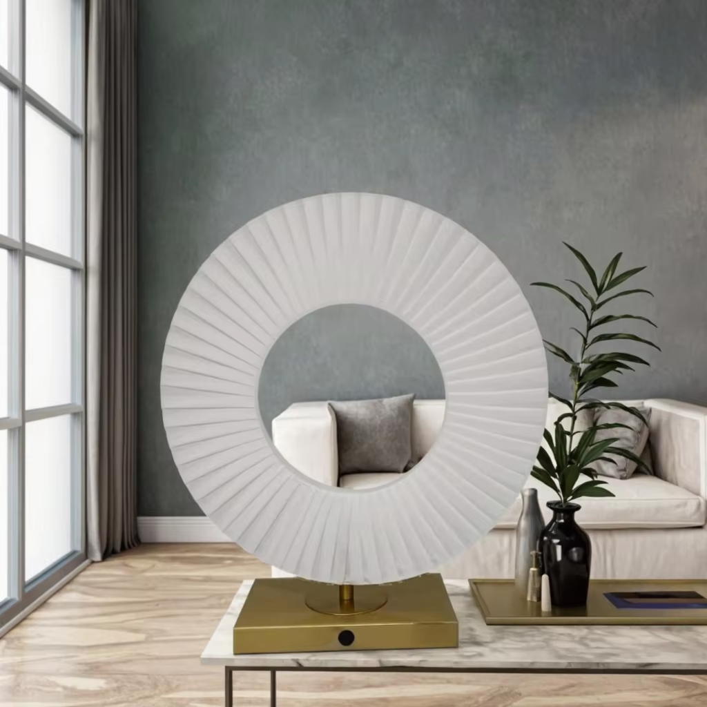 Elevate Your Space with Stylish Circular Fabric - Shade Table Lamps: A Perfect Blend of Elegance and Functionality